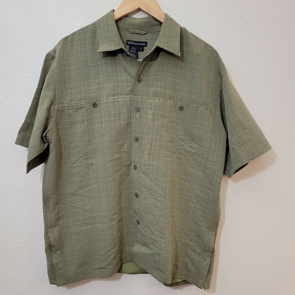 5.11 Tactical Mens Covert Casual Shirt 71170 Concealment Chest Pockets Sz Large